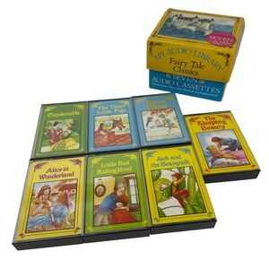 Vintage My Audio Library Fairy Tale Classics Set of 7 Audio Cassettes Box 1986